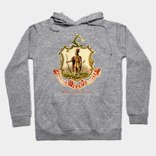 1876 Massachusetts Coat of Arms. Hoodie